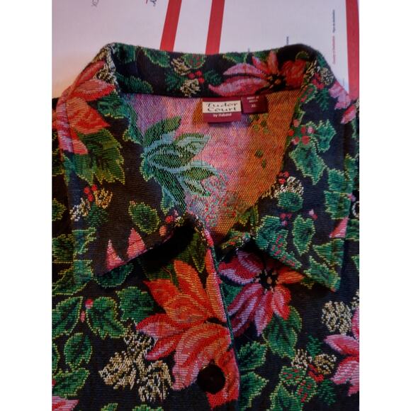 Tudor Court by Haband XL jacket Christmas washable - Picture 8 of 9